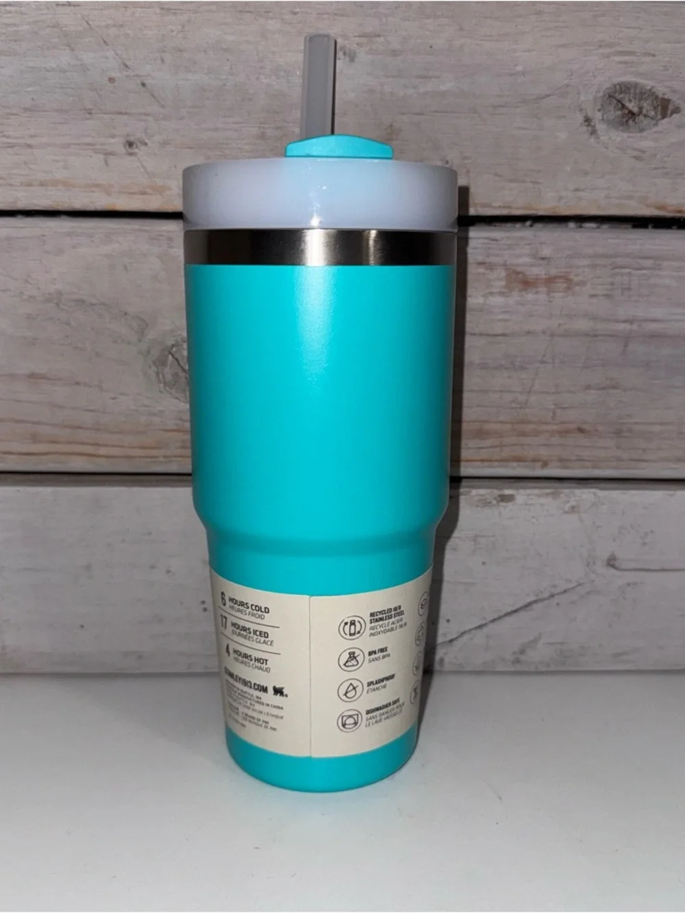 Stanley 14oz Quencher Tumbler TROPICAL TEAL Summer 2024 Heat Wave Collection NWT - Picture 2 of 5